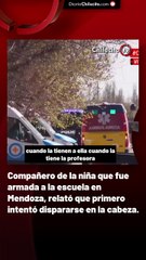 Compañero de la niña que fue armada a la escuela en Mendoza, relató que primero intentó dispararse en la cabeza.