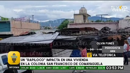 Preliminarmente las autoridades reportan cinco personas heridas producto del impacto de un rapidito en una vivienda