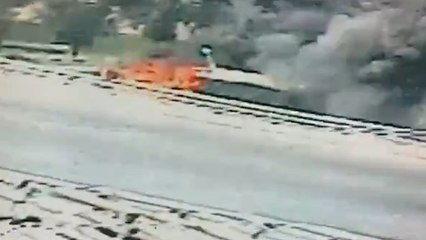 Incendio de pipa en Iztapalapa