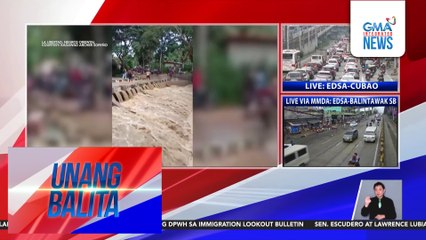 Ilang ilog, umapaw kahit hindi umuulan; ilang kalsada, binaha | Unang Balita
