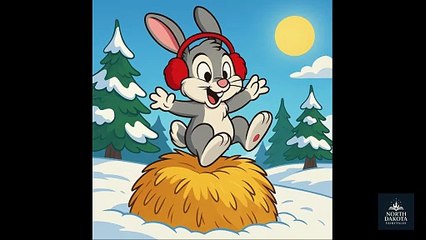 حكايات داكوتا الشمالية |  قفزات الأرنب في كومة التبن – أغنية شتوية مضحكة للأطفال