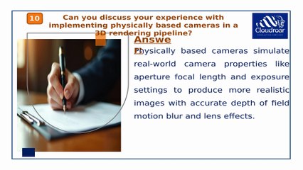 Top 10 3D Rendering Developer Interview Questions and Answers for 2025 | Part 1