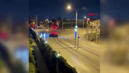 Tramvay yolunda drift yapan sürücüye rekor ceza!