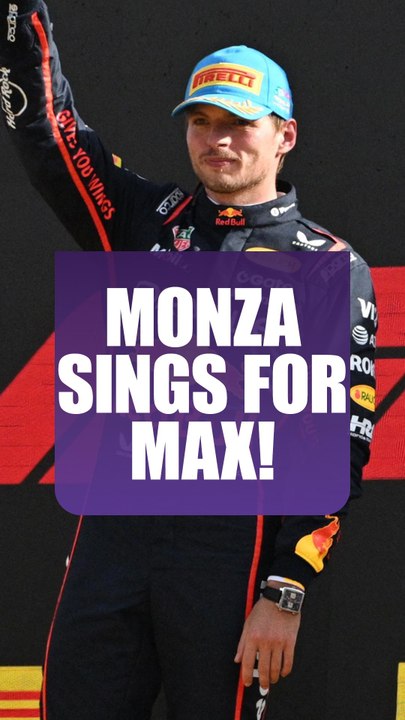Italian fans serenading Max Verstappen with his song! #shorts #F1 #ItalianGP