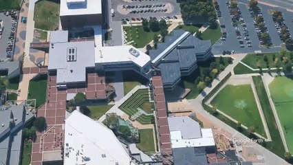 Animated video showing site of Charlie Kirk shooting in satellite imagery