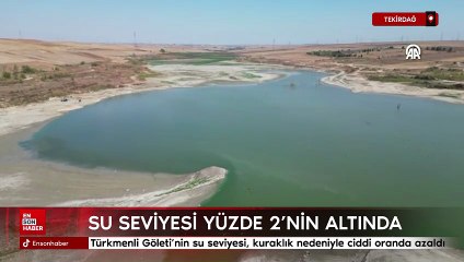 Tekirdağ'da Türkmenli Göleti'nde su seviyesi yüzde 2'nin altına düştü