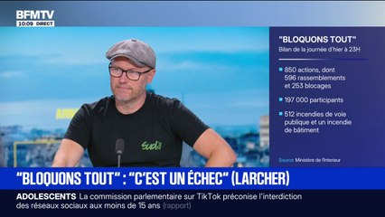 10-septembre: "Il y avait deux fois plus de personnes que ce qu'avait prévu le ministre de l'Intérieur la veille (...) je dis chapeau", affirme Fabien Villedieu (Sud Rail)