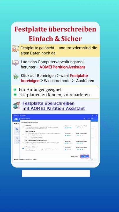 💾Festplatte überschreiben: So löschen Sie Daten sicher!