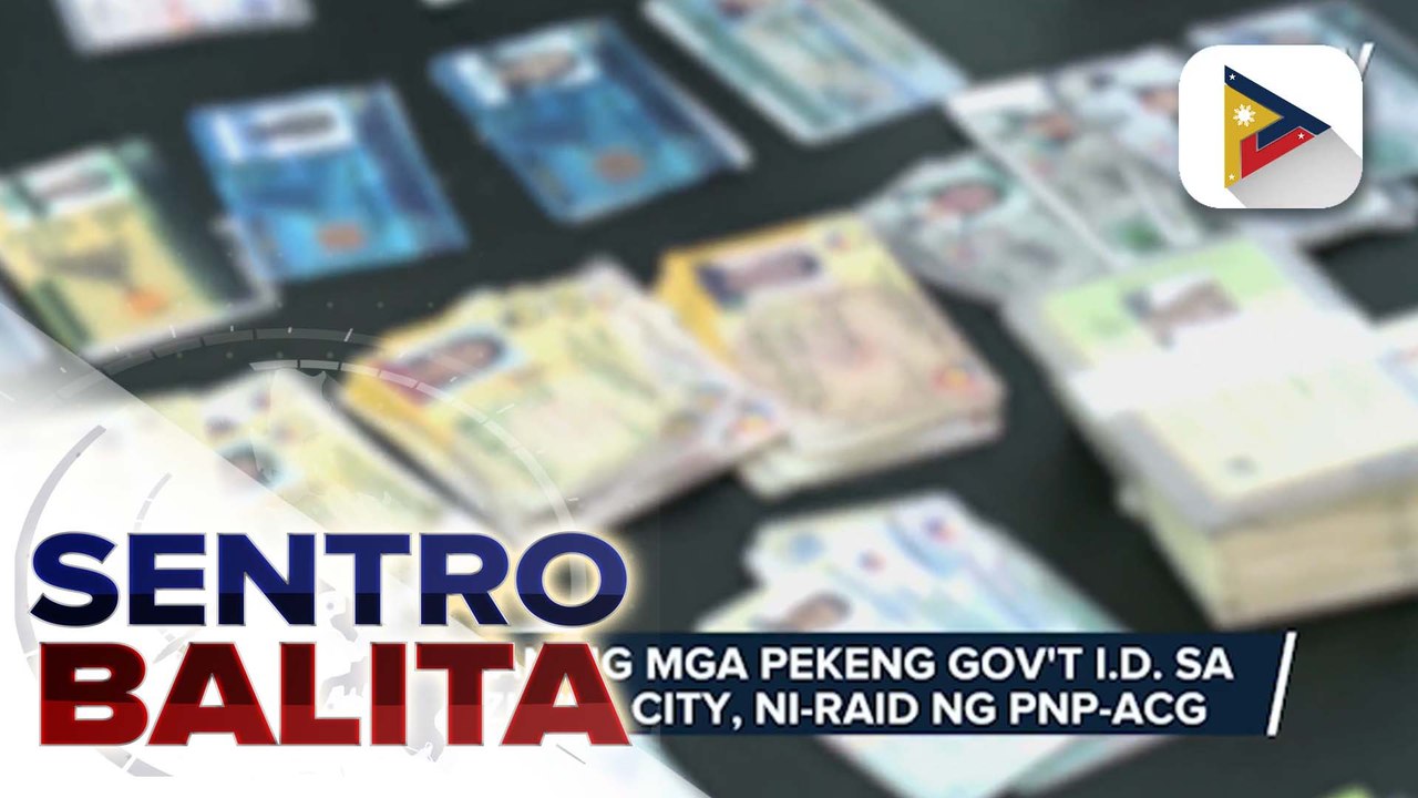 Pagawaan ng mga pekeng gov't I.D. sa Valenzuela City, ni-raid ng PNP-ACG; mag-asawang nasa likod umano ng operasyon nito, arestado  | ulat ni  Ryan Lesigues