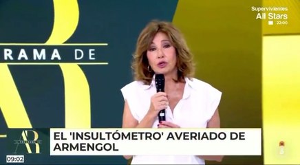 Ana Rosa sopapea a Francina Armengol por tener el insultómetro estropeado para Bolaños pero no para Abascal