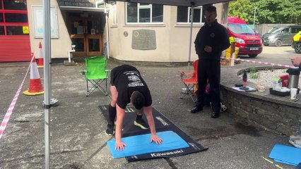 Watch as Isle of Man firefighter attempts to complete 2,977 burpees in tribute to 9/11 victims
