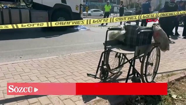 Tekerlekli sandalyedeki kızını yolun karşısına geçirmek isterken TIR çarptı