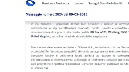 PENSIONATI ALL'ESTERO: Al via la fase di verifica esistenza in vita!