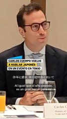 Carlos Cuerpo vuelve a hablar japonés en Tokio
