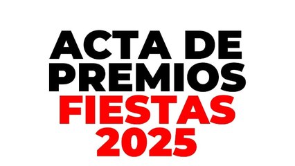 Acta de premios 2025. Radio Villena SER