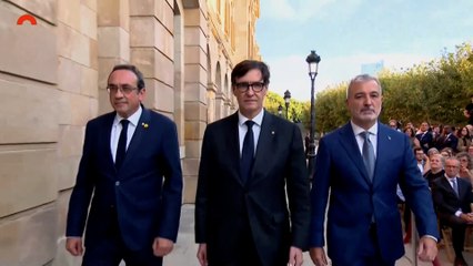 Arranca la Diada: Illa promete desplegar el autogobierno y las lluvias cancelan numerosos actos