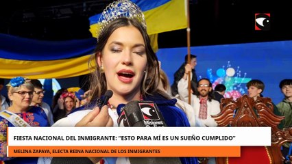 Melina Zapaya de la colectividad ucraniana es la nueva reina de la Fiesta Nacional de los Inmigrantes