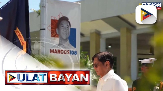 PBBM, nag-alay ng bulaklak sa bantayog ng namayapang amang si dating Pres. Ferdinand E. Marcos Sr. | ulat ni Janice Denis