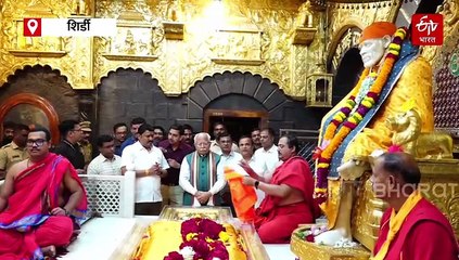 केंद्रीय ऊर्जामंत्री मनोहरलाल खट्टर यांनी घेतलं साईबाबा समाधीचं दर्शन; राजकीय विषयावर बोलणं टाळलं