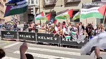 Protestas en Valladolid en contra del genocidio en Gaza con motivo de la vuelta España