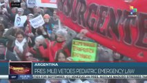 Argentina, president Milei vetoes pediatric emergency law