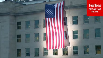 Pentagon Unfurls American Flag At Sunrise To Commemorate The Terror Attacks Of 9/11/2001