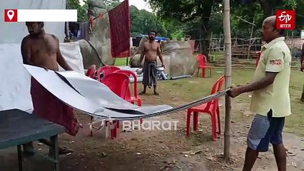 लौहनगरी में बन रहा स्टील का खास दुर्गा पूजा पंडाल, स्टील से बनी मां की प्रतिमा की होगी पूजा