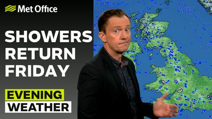 Met Office Evening Weather Forecast 11/09/2025 - Showers easing in the east
