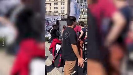 Clases públicas en Plaza de Mayo