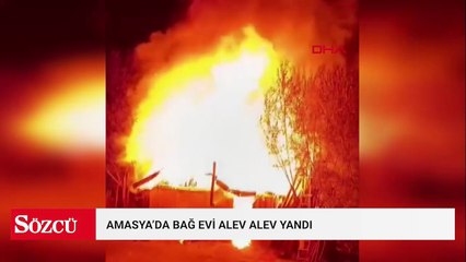 Bağ evi alev alev yandı
