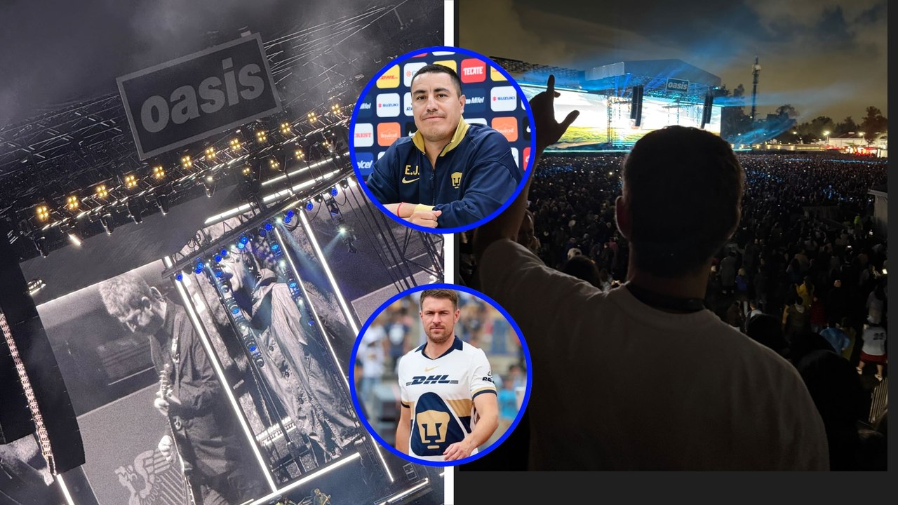 Efraín Juárez y Aaron Ramsey festejan triunfo de Pumas en concierto de Oasis