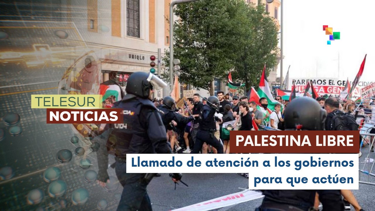 Policía lanzó gases lacrimógenos contra protesta pro Palestina en España