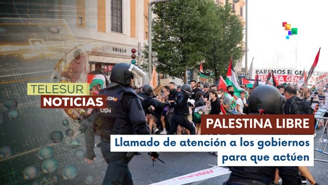 Policía lanzó gases lacrimógenos contra protesta pro Palestina en España