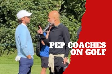 Pep Guardiola takes charge on the golf course with Tommy Fleetwood