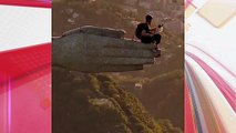 Vídeo mostra homem saltando da mão do Cristo Redentor no Rio