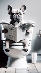 French Bulldog’s Hilarious Toilet Reading (AI-Generated!) #shorts #frenchbulldog #funnyanimals