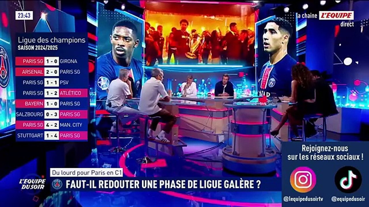 Emission TV : L'Equipe du Soir sur l'Equipe TV (France,Jeudi 28 août 2025) Ligue des Champions  Le PSG a-t-il hérité du pire tirage possible