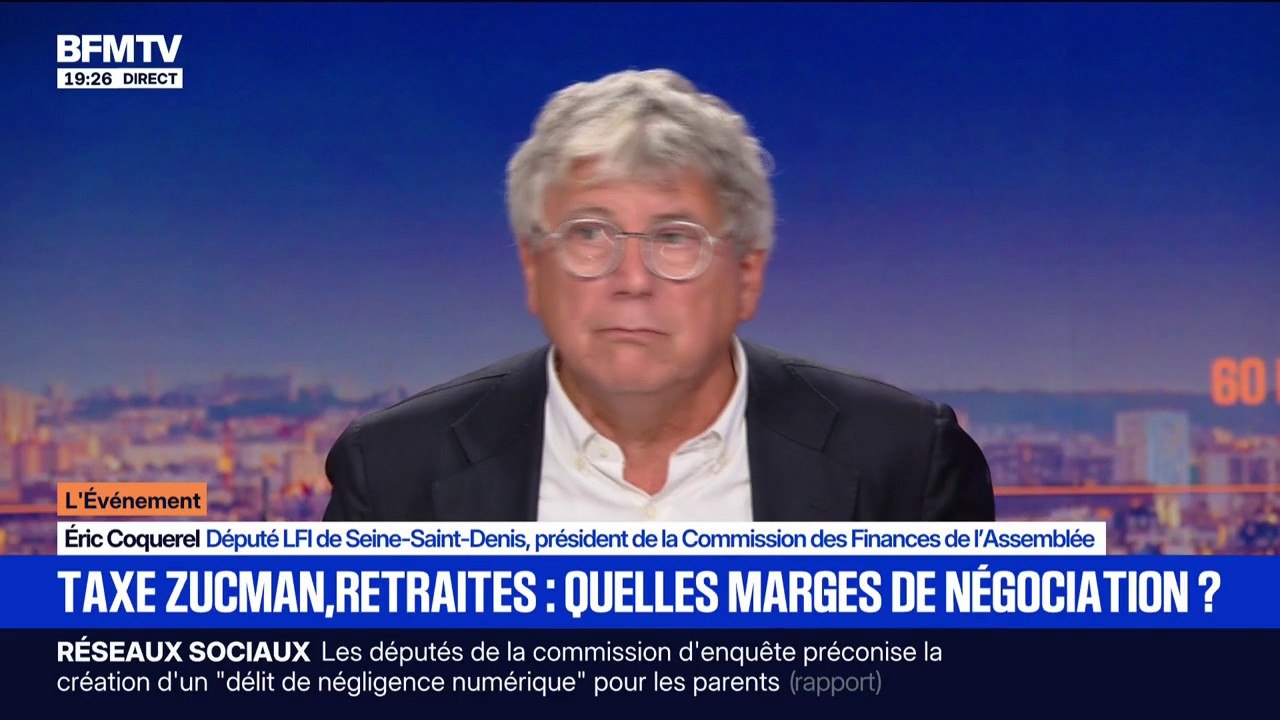 Budget 2026: "Il n'y aura pas de taxation proposée par le gouvernement, à hauteur de ce qu'il faudrait", assure Éric Coquerel, député LFI de Seine-Saint-Denis