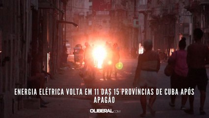 A energia elétrica foi restabelecida em quase todas as províncias de Cuba que sofreram um corte generalizado de quase 24 horas. Este foi o quinto apagão total em menos de um ano na ilha