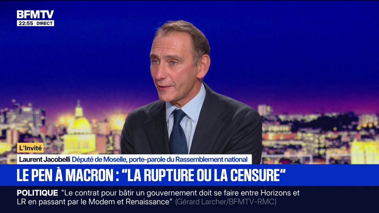 Crise politique: "Nous attendons de monsieur Lecornu qu'il fasse une politique de rupture comme il l'a promis", souligne Laurent Jacobelli, député RN de Moselle