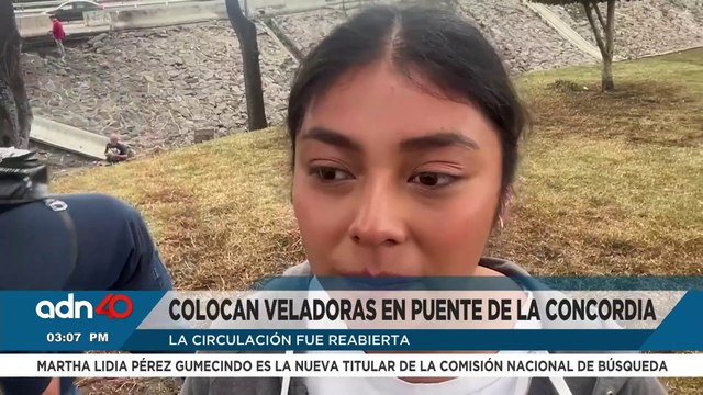 Vecinos colocan veladoras en puente de la Concordia tras la explosión de una pipa de gas