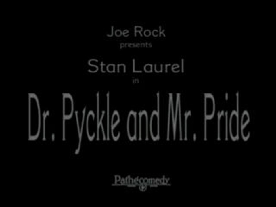 DR PYCKLE AND MR PRIDE (1925)