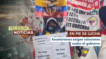 Gran marcha nacional en rechazo a políticas del presidente Noboa