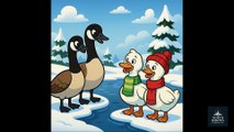 Wild and Tame Geese Meet – Winter Song for Kids | North Dakota Fairytales