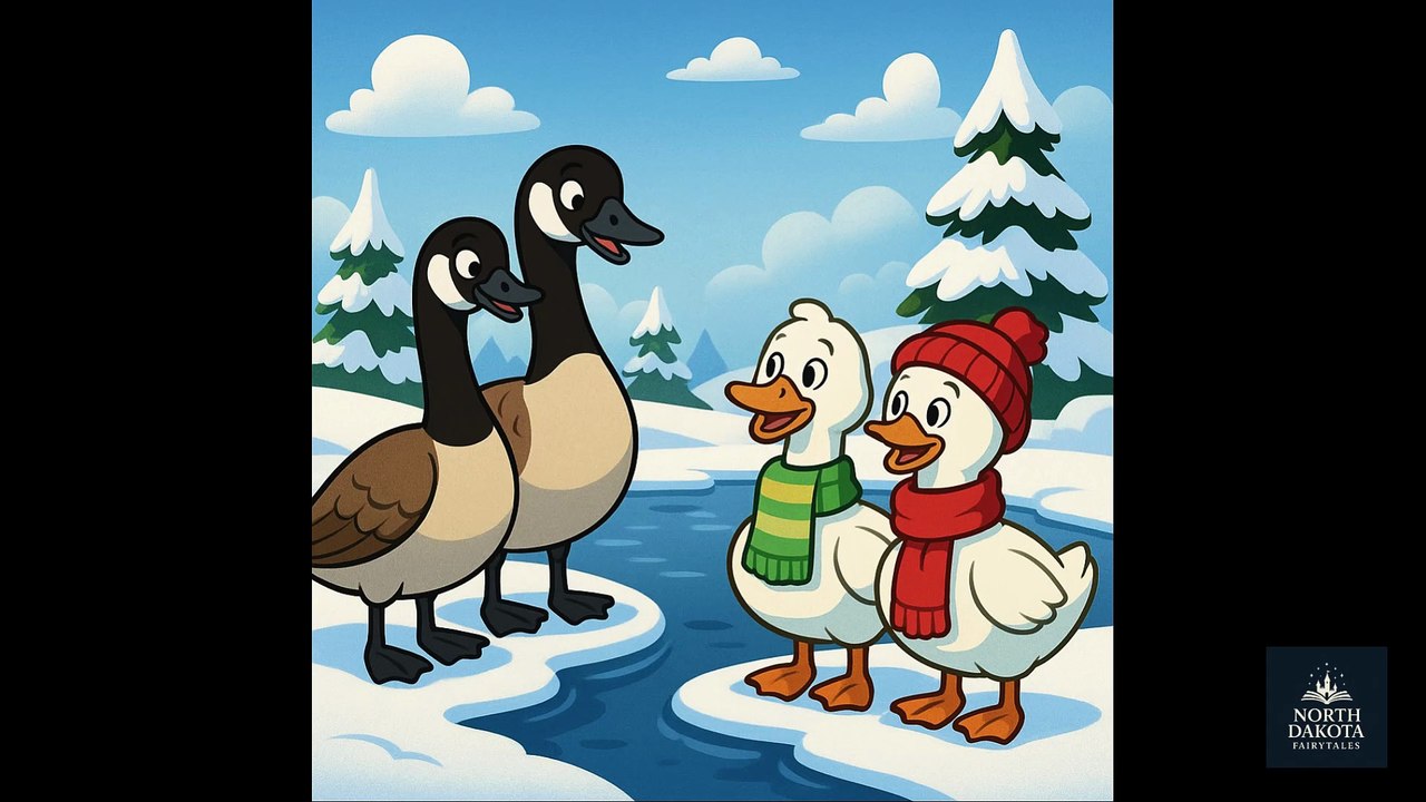 Wild and Tame Geese Meet – Winter Song for Kids | North Dakota Fairytales