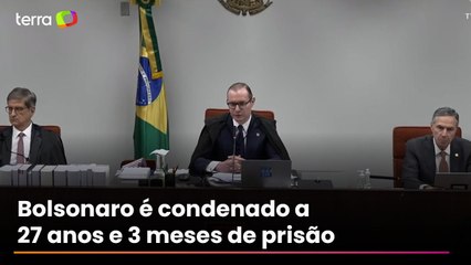 Bolsonaro é condenado a 27 anos e 3 meses de prisão por tentativa de golpe de Estado