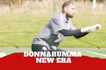Donnarumma looks thrilled in first Manchester City training session