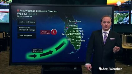 Another day of rain in Florida as the rest of the Southeast stays bone dry