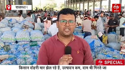 कोटा में लहसुन किसानों पर संकट, बंपर उत्पादन के बावजूद लागत भी निकलना मुश्किल