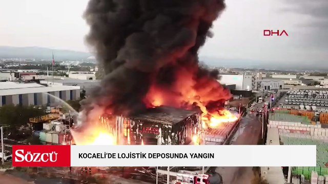 Kocaeli'de depo yangını; ekiplerin müdahalesi sürüyor